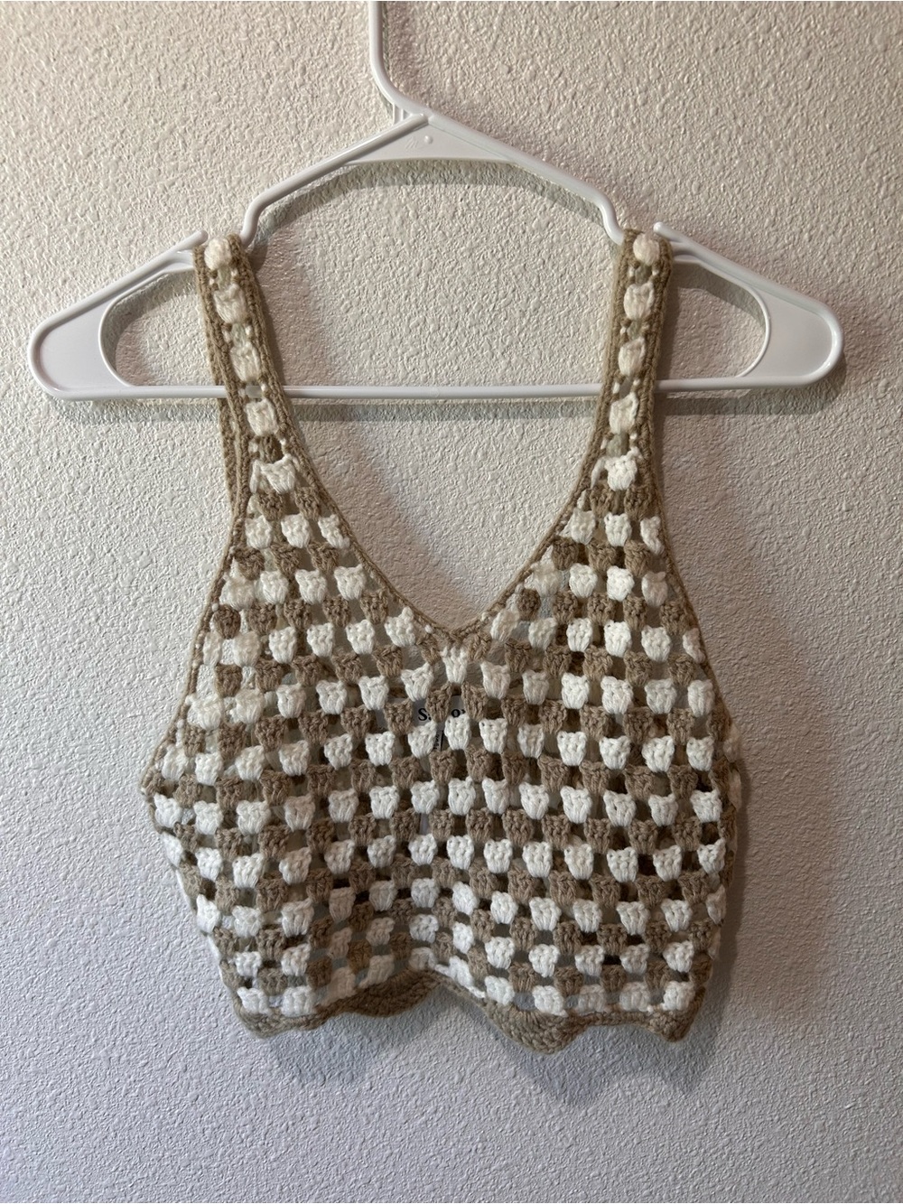 Crochet Gingham Tank Top